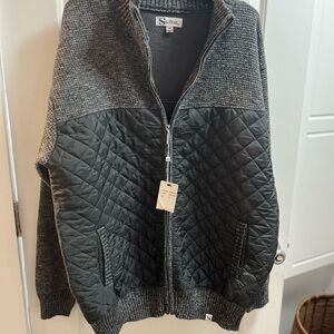 New Silversilk Men's Gray Quilted Sweater size 3x